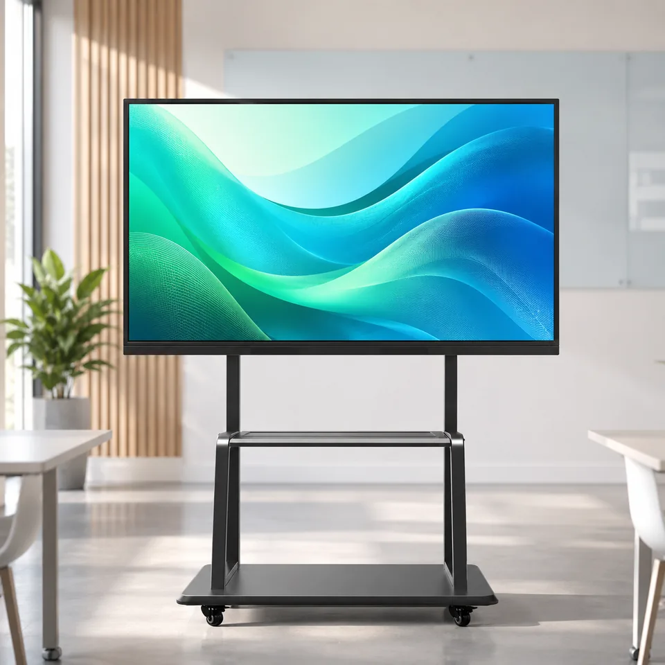 Interactive commercial display in a modern meeting space